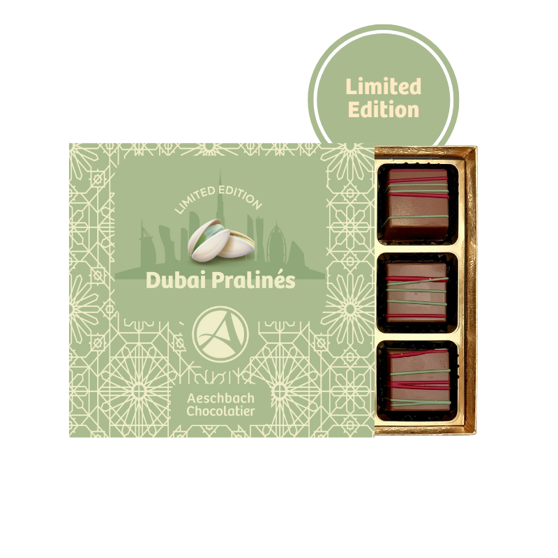 Schachtel mit Dubai Pralinés (9 Stk.) Schachtel mit Dubai Pralinés (9 Stk.)