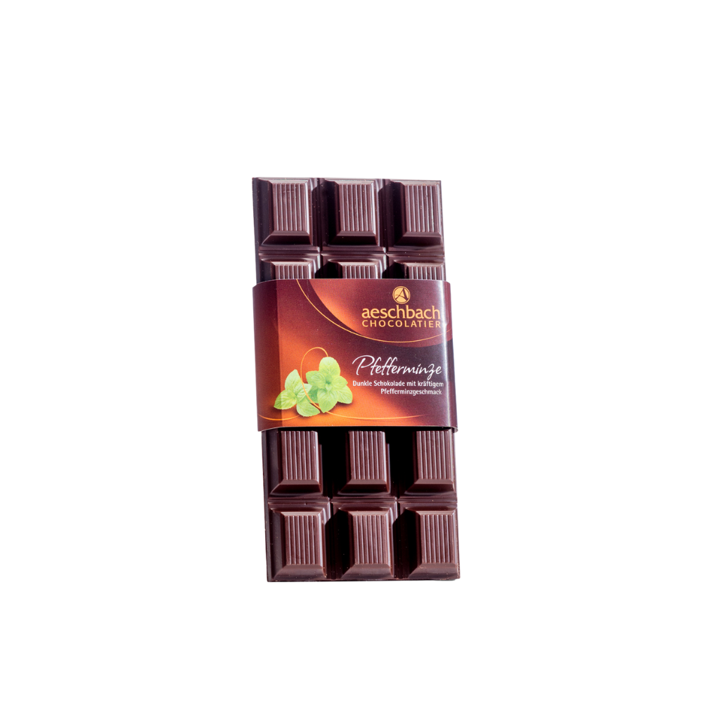 Tafel dunkel mit Pfefferminze 50% Kakao (100g)