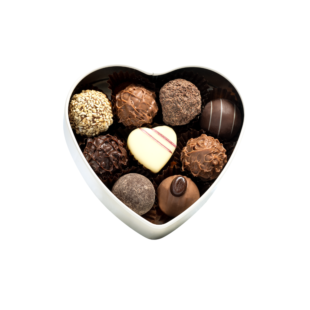 Herzblechdose Pralinés & Truffes (9 Stk.) Herzblechdose Pralinés & Truffes (9 Stk.)