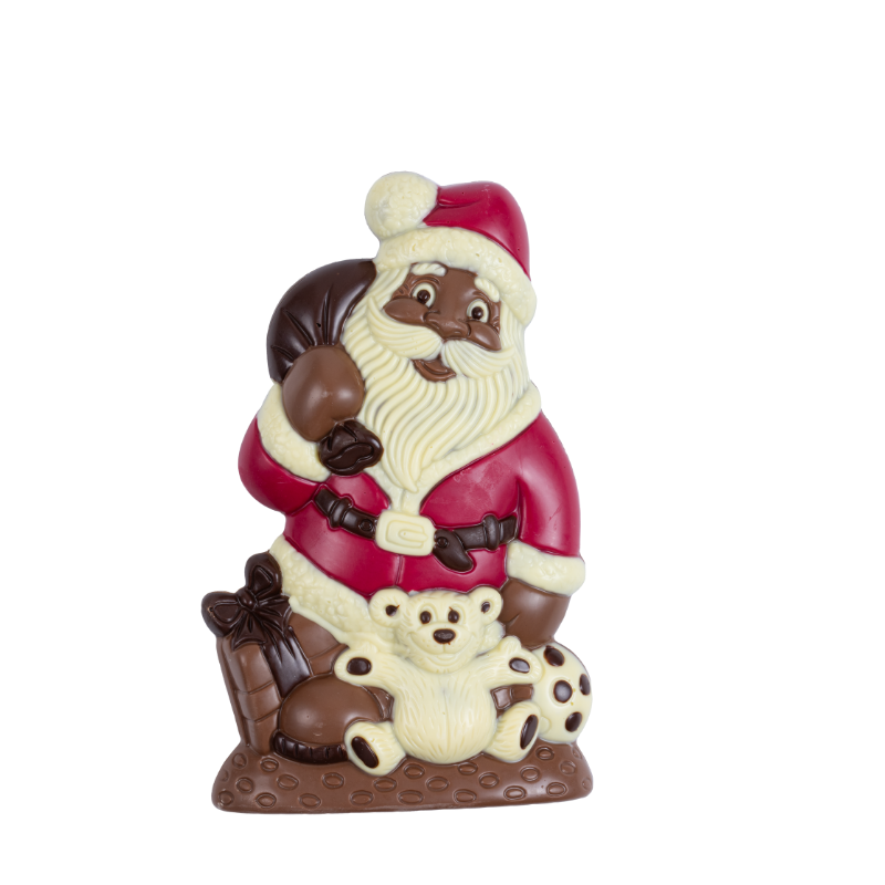 Weihnachtsmann mit Teddy rot (350g)