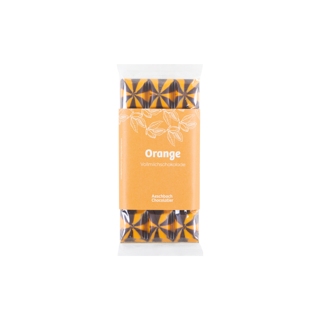 Scokoladentafel mit Orangencrèmefüllung