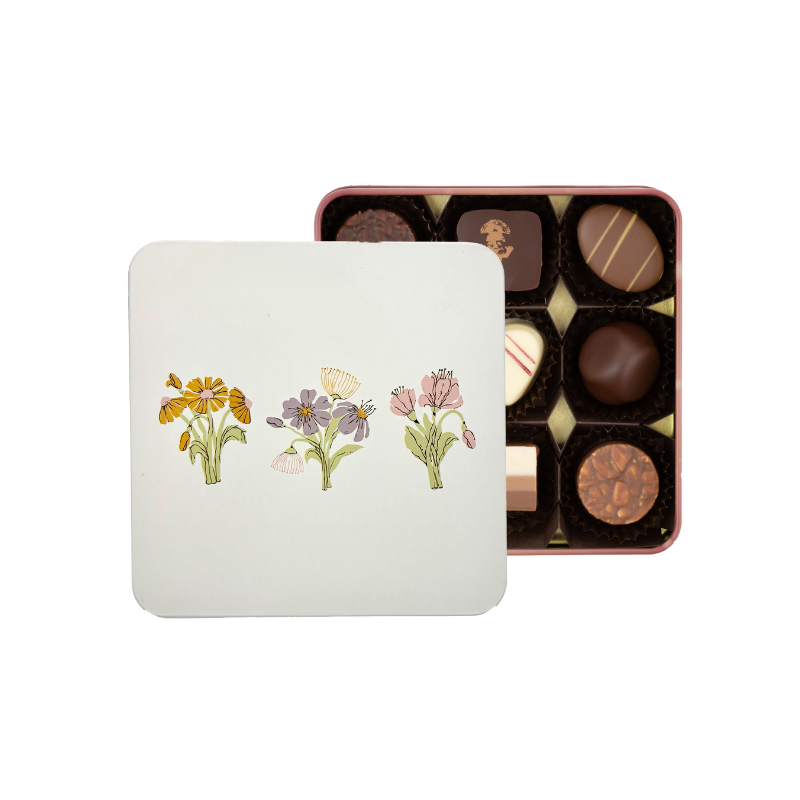 Metalldose mit Pralinés assortiert (9 Stk. | 110g)