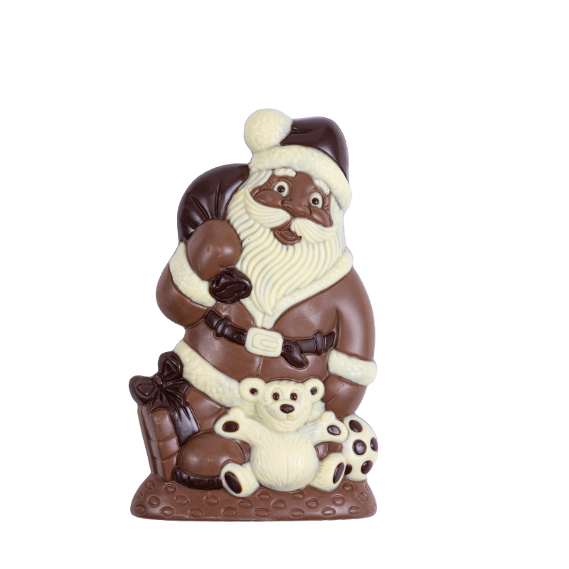 Weihnachtsmann-mit-Teddy-braun Weihnachtsmann mit Teddy braun (350g)