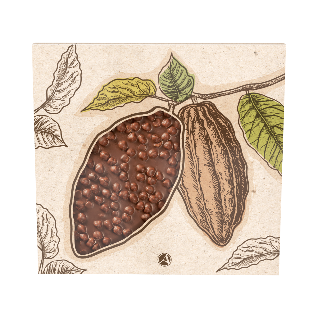 Gourmet-Tafel Milch mit Haselnüssen